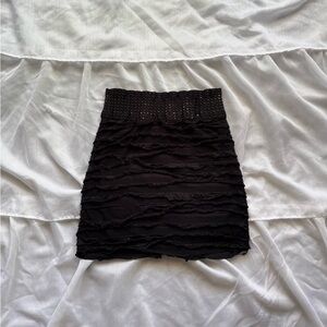 Y2K True Vintage 579 Ruffle Mini Skirt with Sparkle Waistband